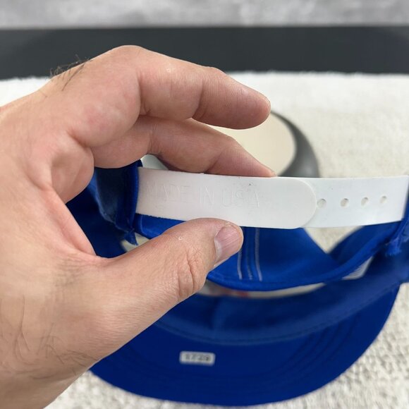 VINTAGE WORKWEAR MESH SNAPBACK TRUCKER HAT OSFA TWO TONE CALL BEFORE YOU DIG - Picture 7 of 7